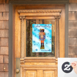 ドイツのナツクラッカー – Frehliche Weihnachen ウィンドウサイン