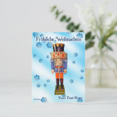 ドイツのナツクラッカー – Frehliche Weihnachen ポストカード (スタンド正面)