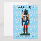 ドイツのナツクラッカー – Vrolijk kerstfeest カスタム シーズンカード (正面/裏面)