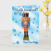 ドイツのナツクラッカー – Vrolijk kerstfeest カード (黄色い花)
