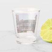 ドイツのニュールンベルクにある古い中世の橋 ショットグラス (裏面)