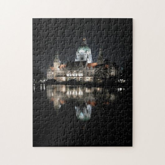 ドイツのハノーバーで夜のリフレクションパズル ジグソーパズル (縦)