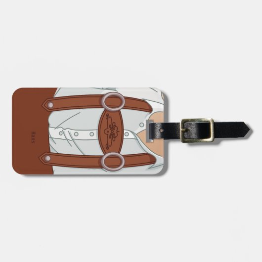 ドイツのバイエルンレダーホースレダーホーゼン荷物タグ ラゲッジタグ (正面横)