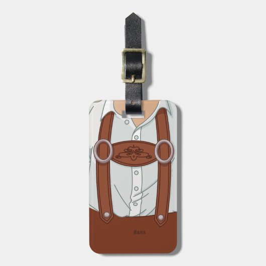 ドイツのバイエルンレダーホースレダーホーゼン荷物タグ ラゲッジタグ (正面縦)