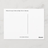 ドイツのバイエルン州ホーエンシュヴァンガウ城とアルプス ポストカード (裏面)