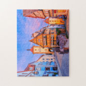 ドイツのバイエルン州ローテンブルクのオブダールタウバー。 ジグソーパズル (縦)