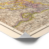 ドイツのバイエルン・アトラスの地図 ポスター (角)