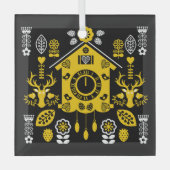 ドイツのバウアーンマレーリフォークアート ガラスオーナメント (正面)