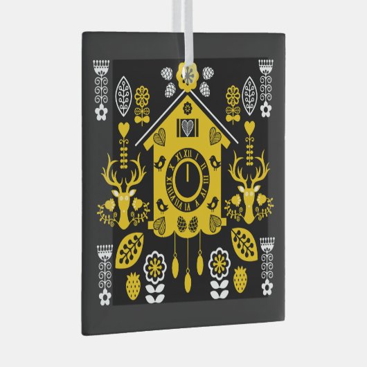 ドイツのバウアーンマレーリフォークアート ガラスオーナメント (正面右)