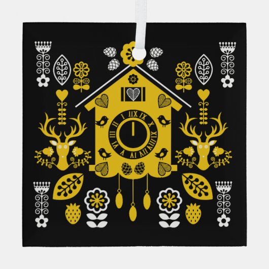 ドイツのバウアーンマレーリフォークアート ガラスオーナメント (裏面)