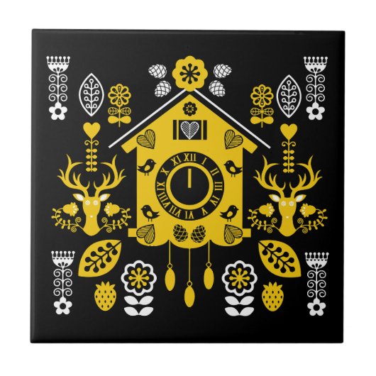 ドイツのバウアーンマレーリフォークアート タイル (正面)