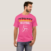 ドイツのバレーボール愛好家ジャージードイツ国旗のスポーツ Tシャツ (正面フル)