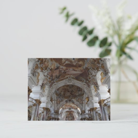 ドイツのバロック様式の大聖堂はがき ポストカード (スタンド正面)