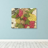 ドイツのパノラママップドイツ キャンバスプリント (インサイチュ (ウッドフロア))