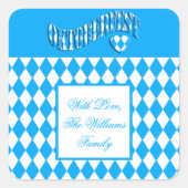 ドイツのビアフェスティバルカスタムネームオクトーバーフェスト スクエアシール (正面)