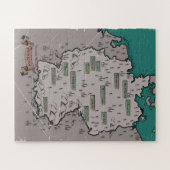 ドイツのビンテージイラスト地図 ジグソーパズル (横)