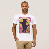 ドイツのビンテージ風景ポスター Tシャツ (正面フル)