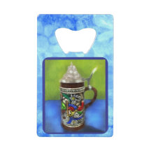 ドイツのビールスタイン付き/ヒンジ付き蓋青グリーン