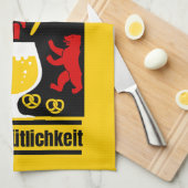 ドイツのピルスナービール飲料 キッチンタオル (四つ折り)