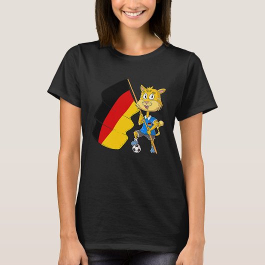 ドイツのファン猫 Tシャツ (正面)