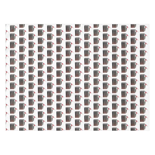 ドイツのブラックフォレストケーキガトースライス テーブルクロス (正面(横))