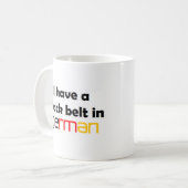 ドイツのブラックベルトコーヒーマグ コーヒーマグカップ (正面左)