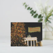 ドイツのブランデンブルク門からのメリークリスマス ポストカード (スタンド正面)