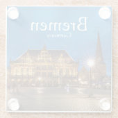 ドイツのブレーメン ガラスコースター (裏面)