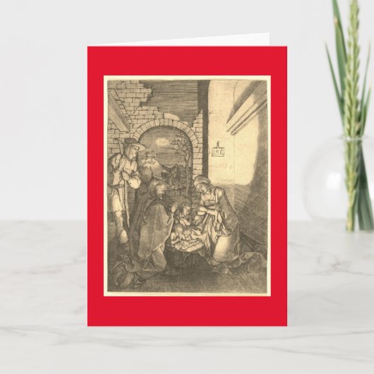 ドイツのプリント・クリスマス・出生 シーズンカード (正面)