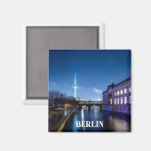 ドイツのベルリンにあるテレビ塔と博物館の島 マグネット (正面/裏面)