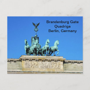 ドイツのベルリンにあるBrandenburg Gate Quadriga ポストカード