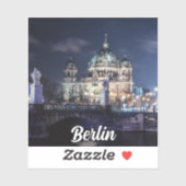 ドイツのベルリンにあるTVタワーとベルリン大聖堂 シール (シート)