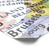 ドイツのベルリンに配置された地図のピン ポスター (角)