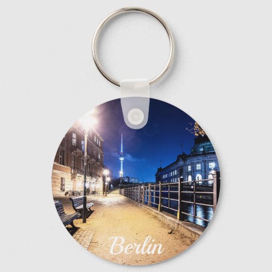 ドイツのベルリンのシュリー川近くのベンチ キーホルダー (正面)