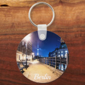 ドイツのベルリンのシュリー川近くのベンチ キーホルダー (裏面)