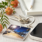 ドイツのベルリンのシュリー川近くのベンチ キーホルダー (正面右)