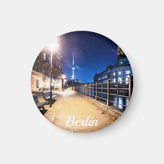 ドイツのベルリンのシュリー川近くのベンチ マグネット (正面)