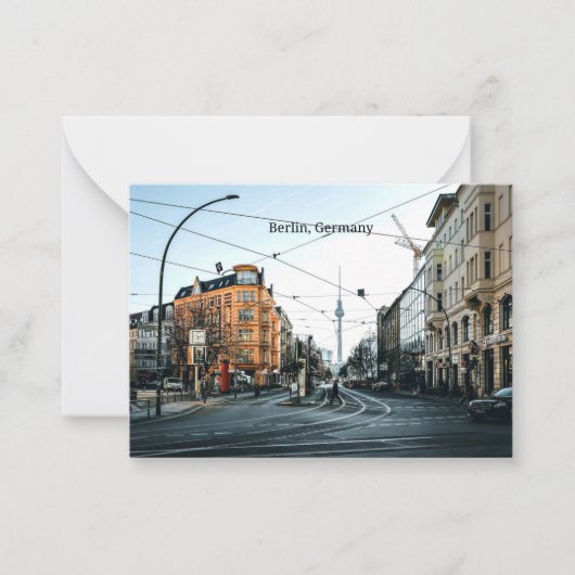 ドイツのベルリンのダウンタウン写真 ノートカード (正面)