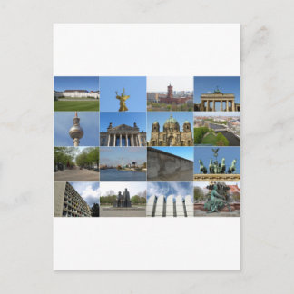 ドイツのベルリンの街の表示 ポストカード