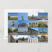 ドイツのベルリンの街の表示 ポストカード (正面/裏面)