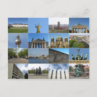 ドイツのベルリンの街の表示 ポストカード