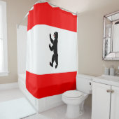 ドイツのベルリンベア国旗 シャワーカーテン (インサイチュ)