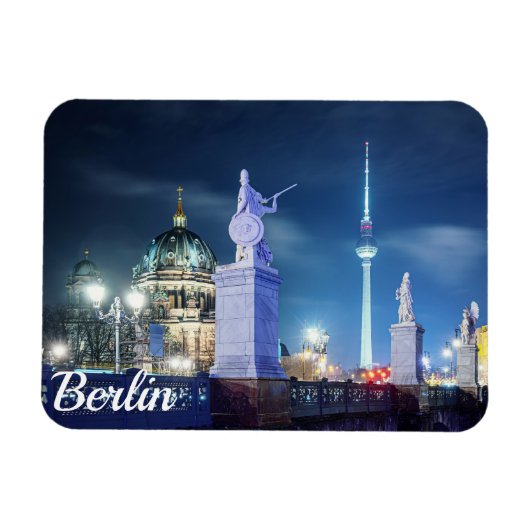 ドイツのベルリン大聖堂近くの石橋 マグネット (横)