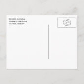 ドイツのホーエンツォレルン橋、ケルン大聖堂 ポストカード (裏面)