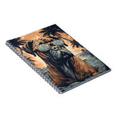 ドイツのボクサーで、熱帯ビーチにサングラスを置く ノートブック (右側)