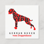 ドイツのボクサーの名刺 スクエア名刺 (正面)