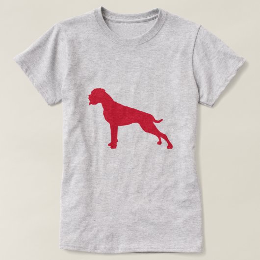 ドイツのボクサー犬のセンター モダンTシャツ Tシャツ (デザイン正面)