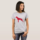 ドイツのボクサー犬のセンター モダンTシャツ Tシャツ (正面フル)