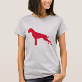 ドイツのボクサー犬のセンター モダンTシャツ Tシャツ (正面)