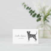 ドイツのボクサー犬の白黒カスタム文字 名刺 (スタンド正面)